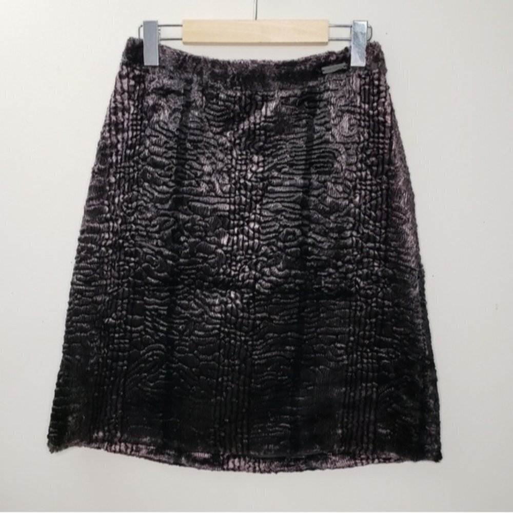 Pink Tartan Velvety Print Midi Skirt Size 0